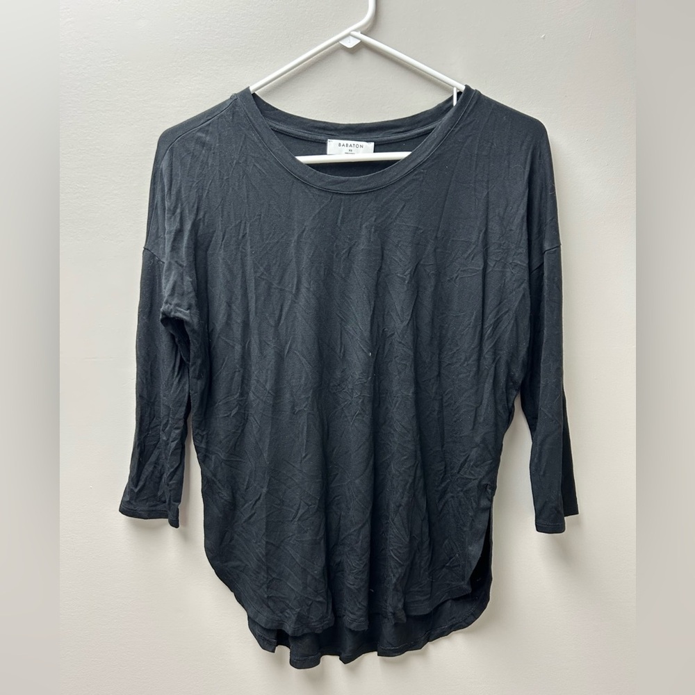 Babaton Women’s 3/4 Sleeve Black Shirt